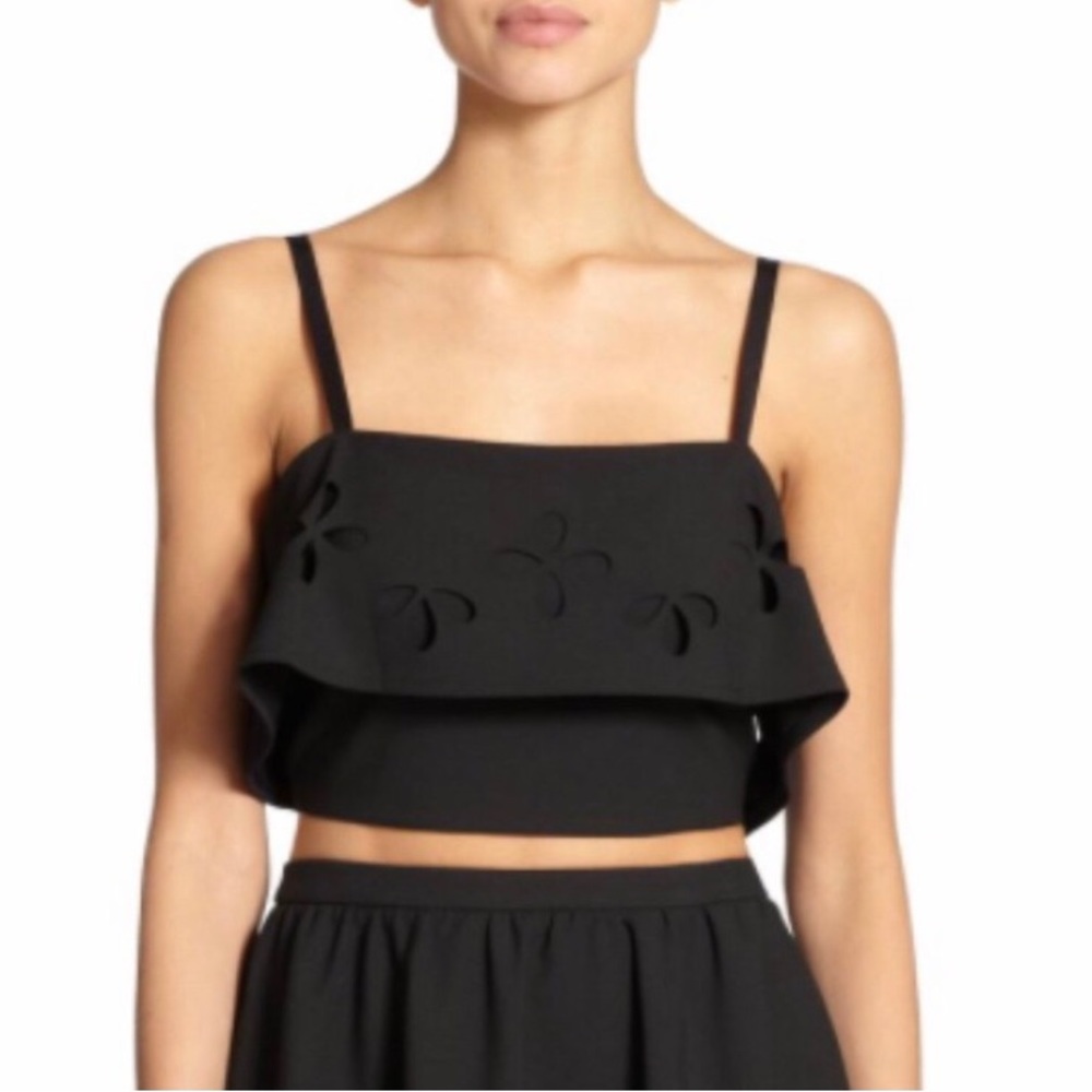Elizabeth And James Dallas Floral Cut Out Crop Top Size XS